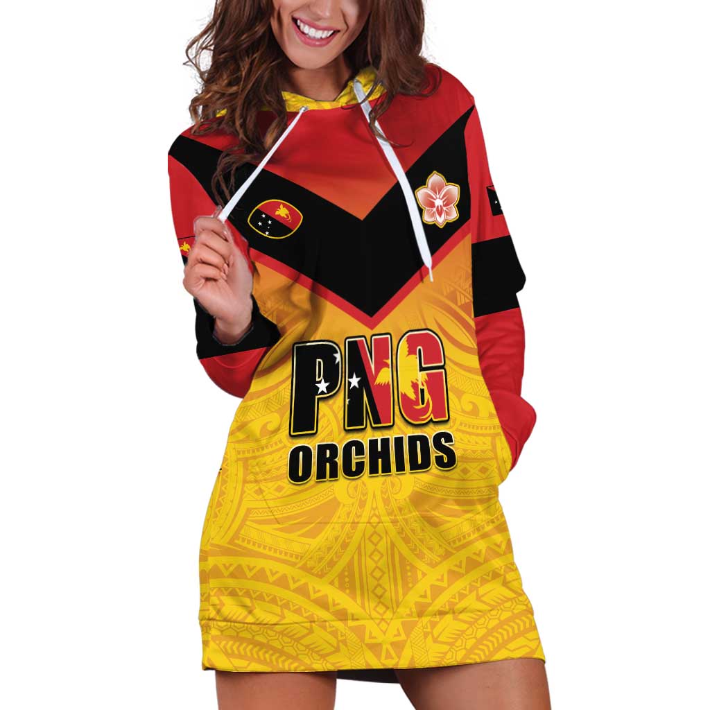 Papua New Guinea Rugby Custom Hoodie Dress Go Orchids Pacific Champions