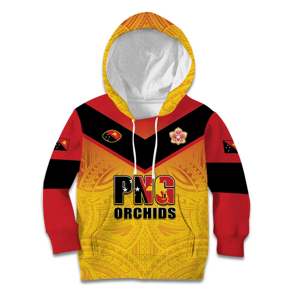 Papua New Guinea Rugby Custom Kid Hoodie Go Orchids Pacific Champions