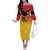 Papua New Guinea Rugby Custom Off The Shoulder Long Sleeve Dress Go Orchids Pacific Champions