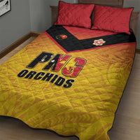 Papua New Guinea Rugby Quilt Bed Set Go Orchids Pacific Champions LT05 - Polynesian Pride