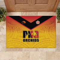 Papua New Guinea Rugby Rubber Doormat Go Orchids Pacific Champions LT05 Yellow - Polynesian Pride