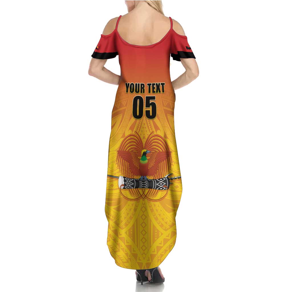 Papua New Guinea Rugby Custom Summer Maxi Dress Go Orchids Pacific Champions