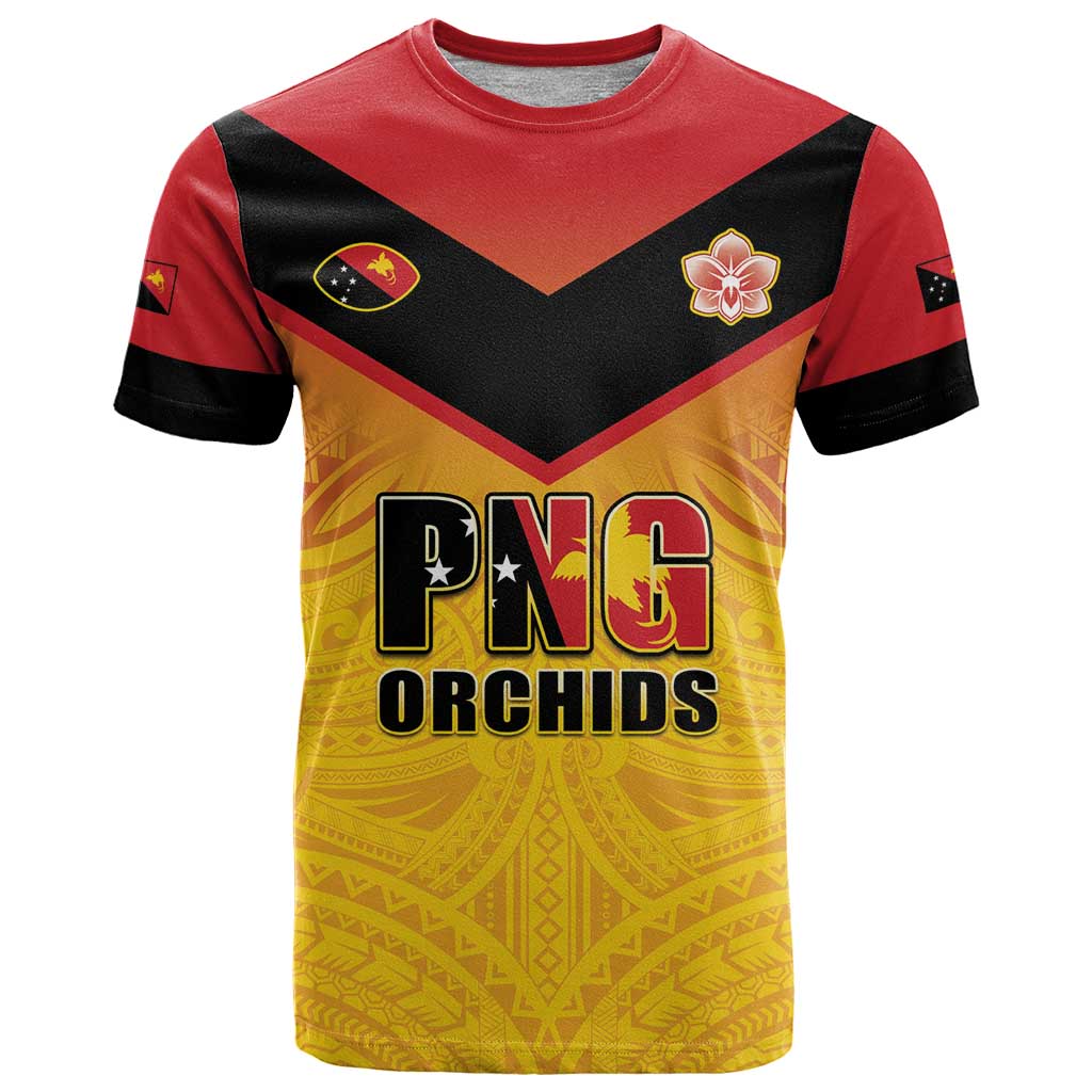 Papua New Guinea Rugby Custom T Shirt Go Orchids Pacific Champions