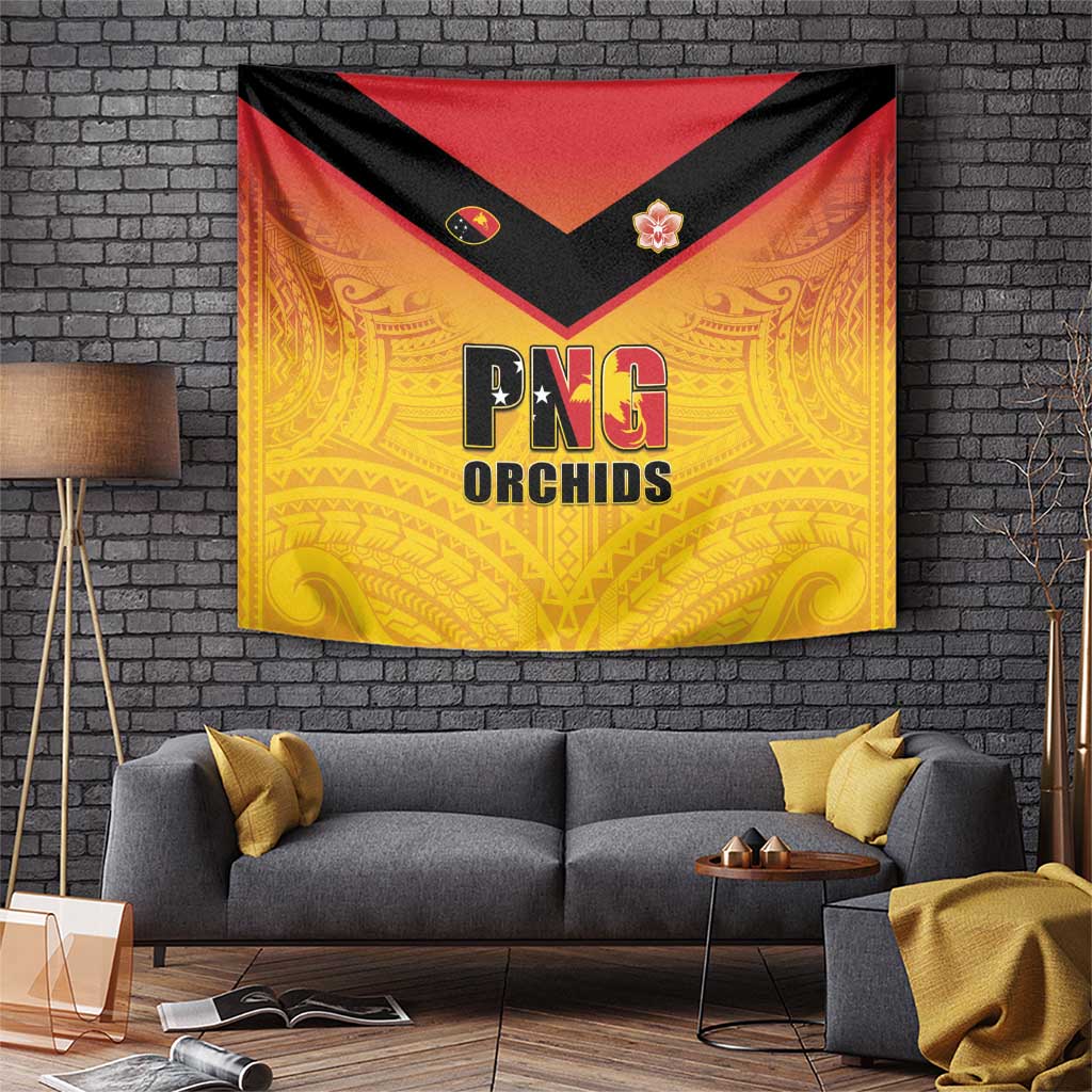 Papua New Guinea Rugby Tapestry Go Orchids Pacific Champions