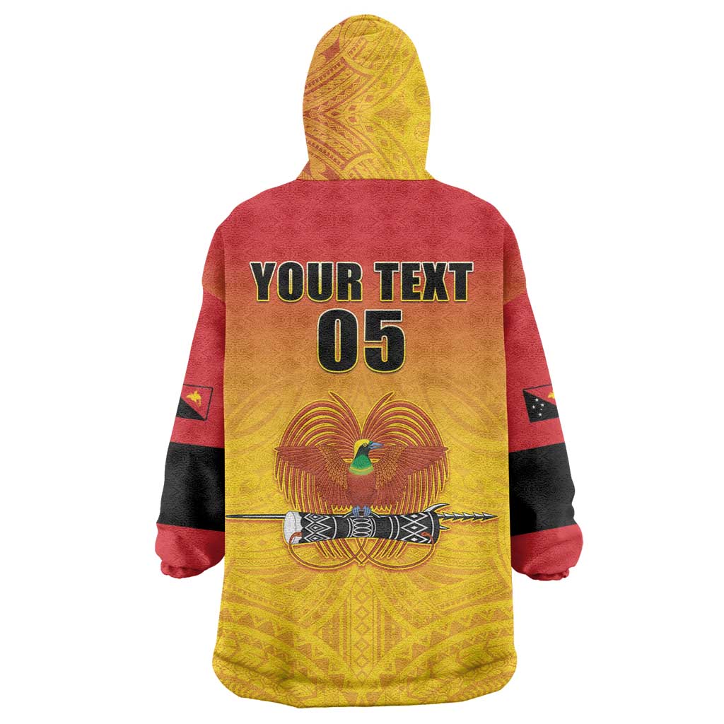 Papua New Guinea Rugby Custom Wearable Blanket Hoodie Go Orchids Pacific Champions LT05 - Polynesian Pride