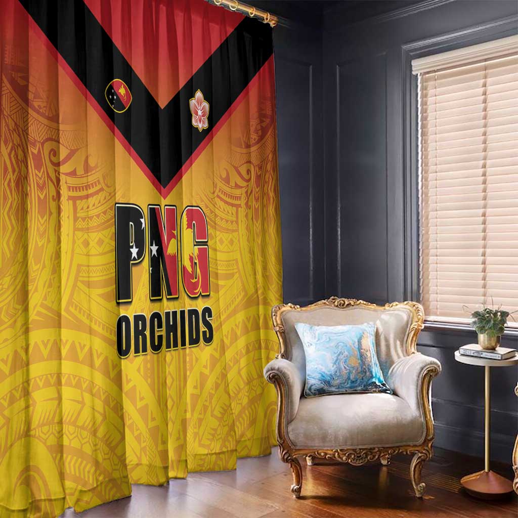 Papua New Guinea Rugby Window Curtain Go Orchids Pacific Champions