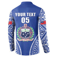 Fetu Samoa Rugby Custom Button Sweatshirt Go Champions