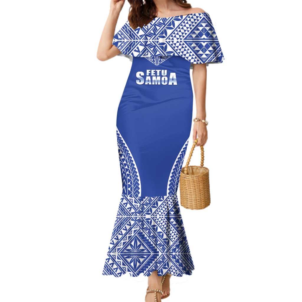 Fetu Samoa Rugby Custom Family Matching Mermaid Dress and Hawaiian Shirt Go Champions