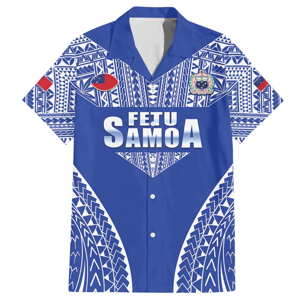 Fetu Samoa Rugby Custom Family Matching Off Shoulder Maxi Dress and Hawaiian Shirt Go Champions