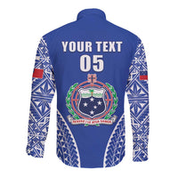 Fetu Samoa Rugby Custom Long Sleeve Button Shirt Go Champions