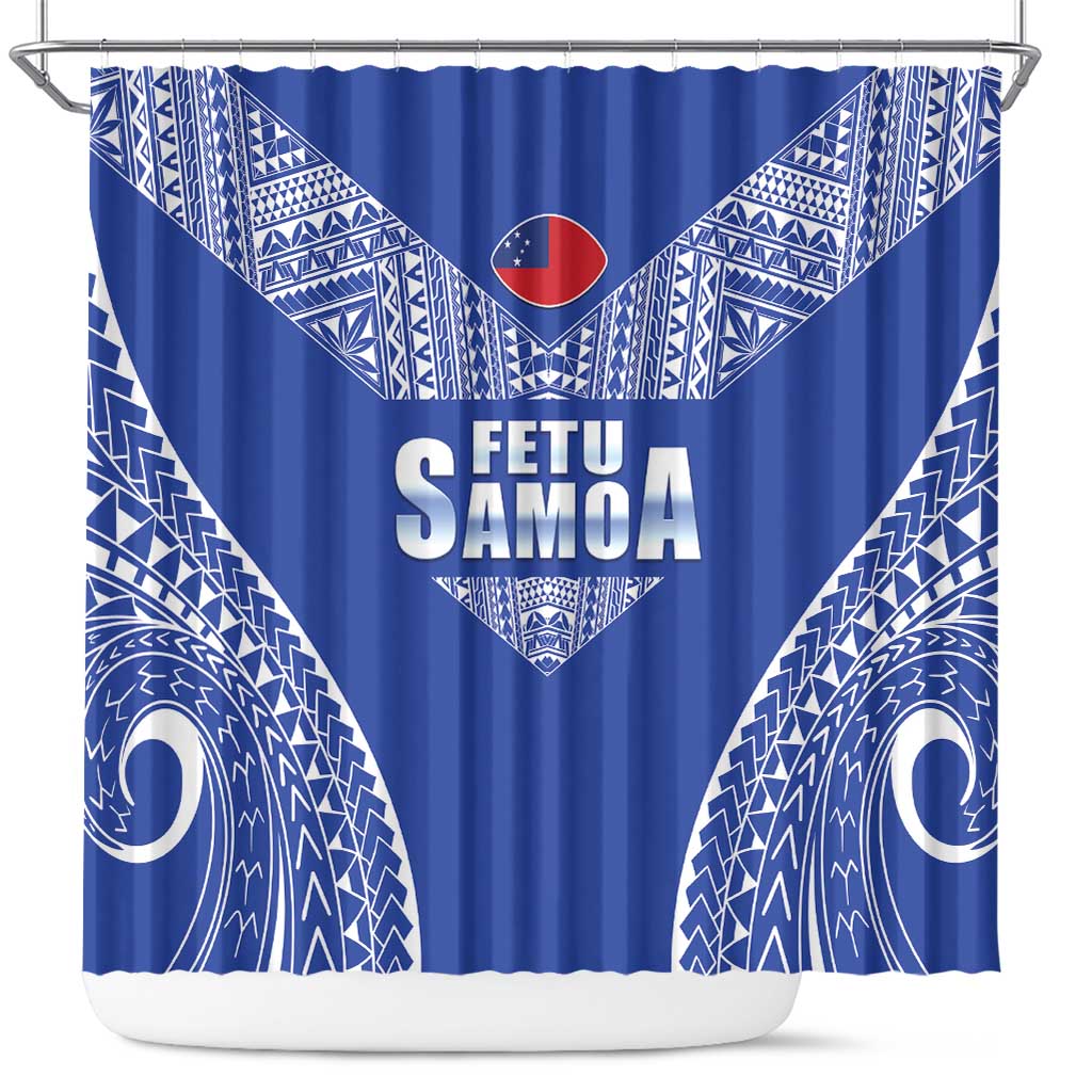 Fetu Samoa Rugby Shower Curtain Go Champions