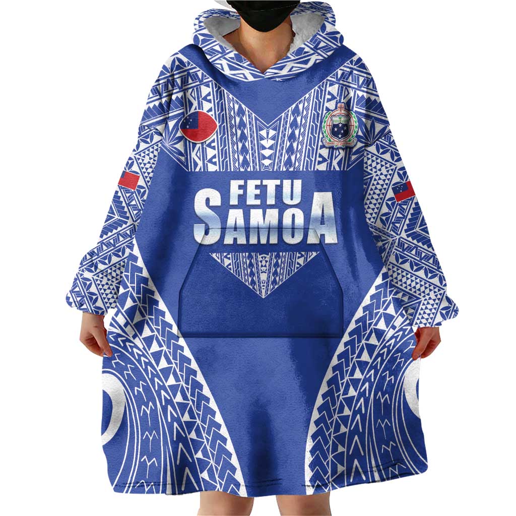 Fetu Samoa Rugby Custom Wearable Blanket Hoodie Go Champions
