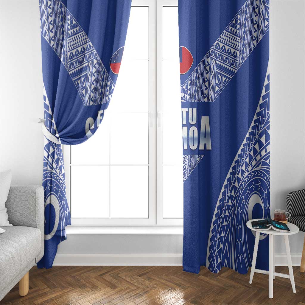 Fetu Samoa Rugby Window Curtain Go Champions LT05 - Polynesian Pride