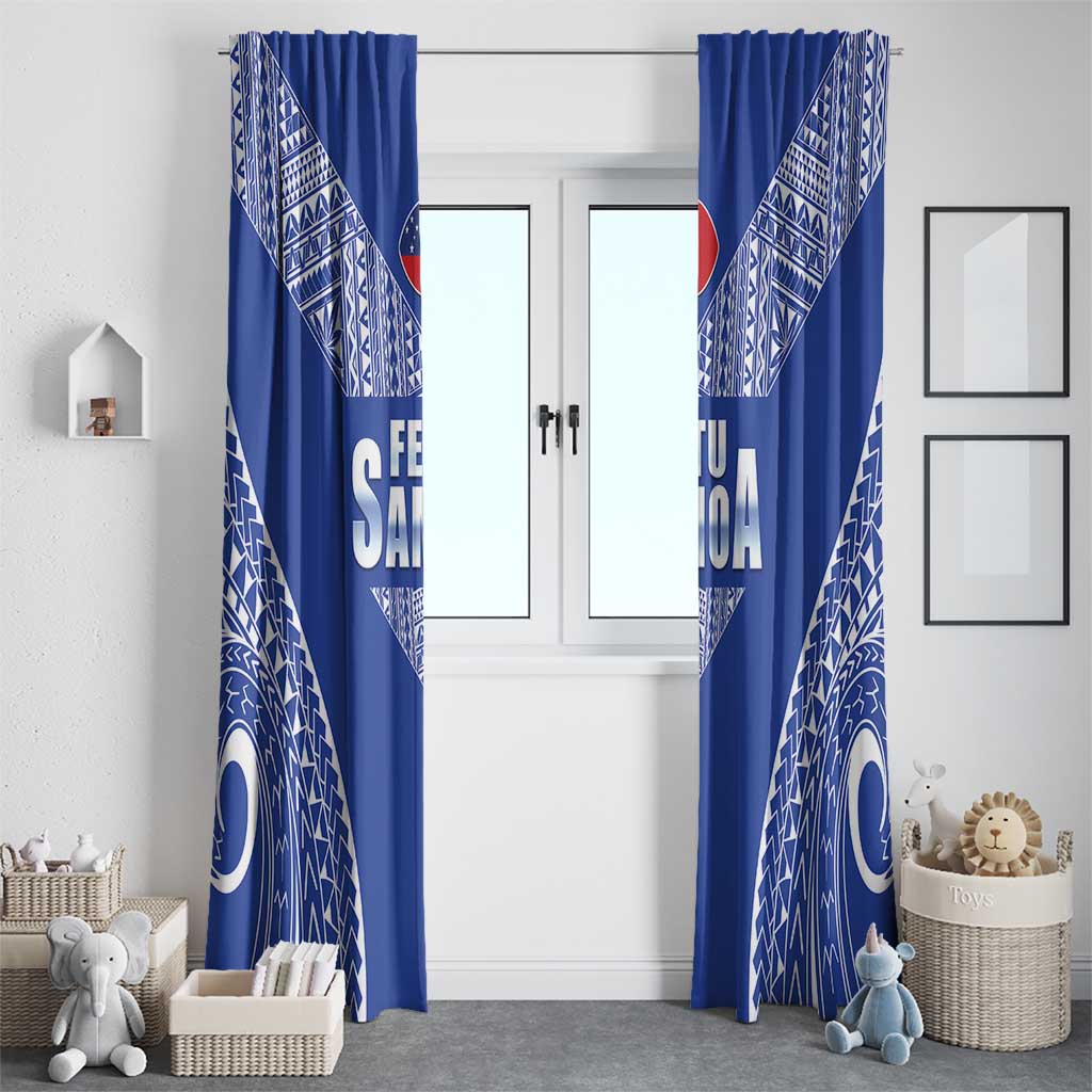 Fetu Samoa Rugby Window Curtain Go Champions LT05 - Polynesian Pride