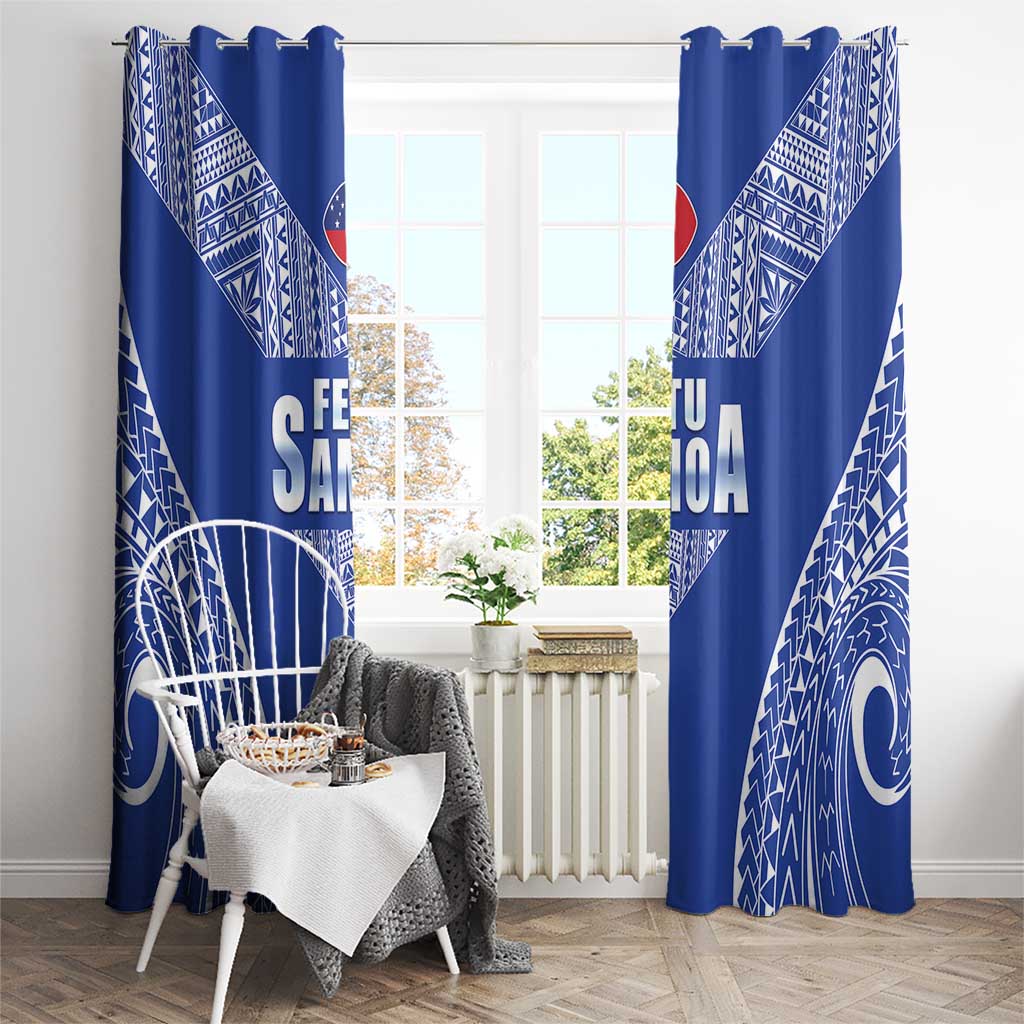 Fetu Samoa Rugby Window Curtain Go Champions LT05 - Polynesian Pride