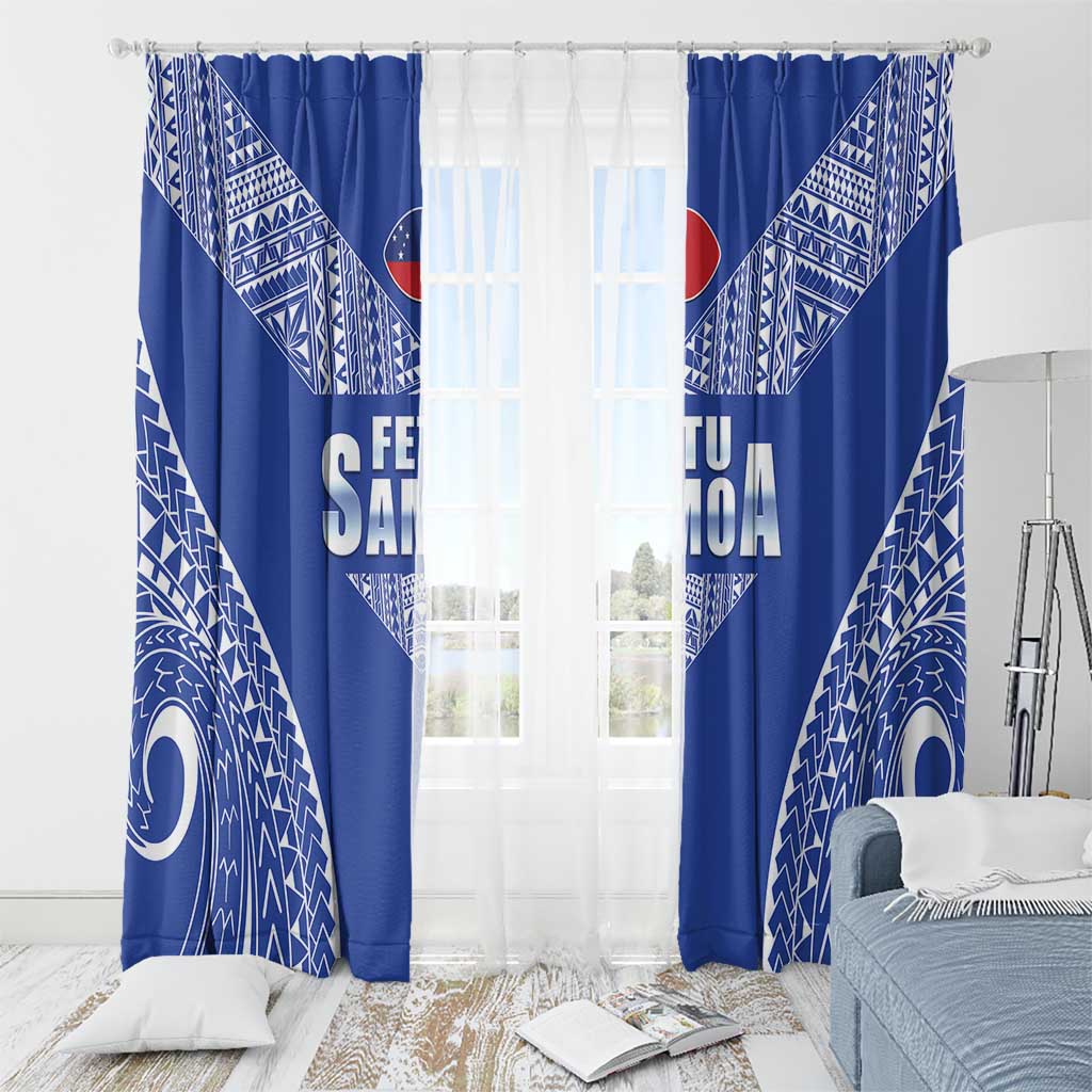 Fetu Samoa Rugby Window Curtain Go Champions LT05 - Polynesian Pride
