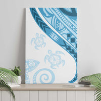 Blue Polynesian Tribal Turtle Floral Pattern Canvas Wall Art LT05 - Polynesian Pride
