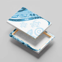 Blue Polynesian Tribal Turtle Floral Pattern Canvas Wall Art LT05 - Polynesian Pride