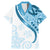 Blue Polynesian Tribal Turtle Floral Pattern Family Matching Mermaid Dress and Hawaiian Shirt