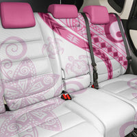 Rose Pink Polynesian Tribal Turtle Floral Pattern Back Car Seat Cover LT05 - Polynesian Pride