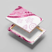 Rose Pink Polynesian Tribal Turtle Floral Pattern Canvas Wall Art LT05 - Polynesian Pride