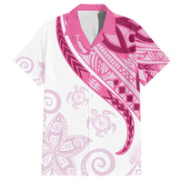 Rose Pink Polynesian Tribal Turtle Floral Pattern Hawaiian Shirt LT05 Pink - Polynesian Pride