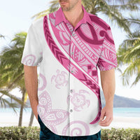 Rose Pink Polynesian Tribal Turtle Floral Pattern Hawaiian Shirt LT05 - Polynesian Pride