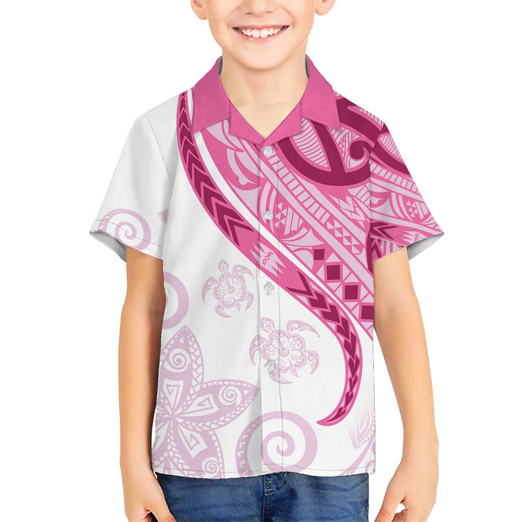 Rose Pink Polynesian Tribal Turtle Floral Pattern Hawaiian Shirt LT05 - Polynesian Pride