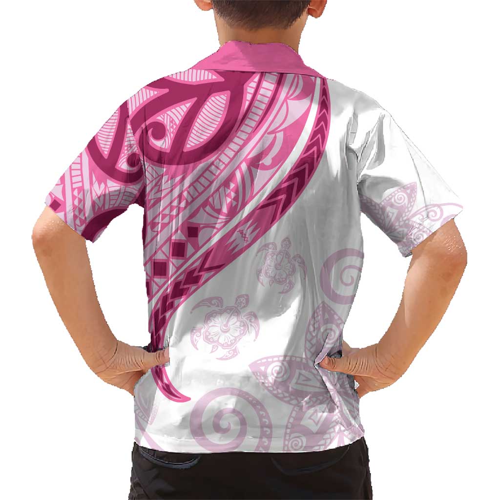 Rose Pink Polynesian Tribal Turtle Floral Pattern Hawaiian Shirt LT05 - Polynesian Pride