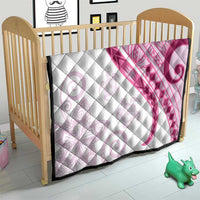 Rose Pink Polynesian Tribal Turtle Floral Pattern Quilt