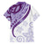 Purple Polynesian Tribal Turtle Floral Pattern Family Matching Long Sleeve Bodycon Dress and Hawaiian Shirt