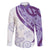 Purple Polynesian Tribal Turtle Floral Pattern Family Matching Mermaid Dress and Hawaiian Shirt