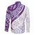 Purple Polynesian Tribal Turtle Floral Pattern Family Matching Mermaid Dress and Hawaiian Shirt