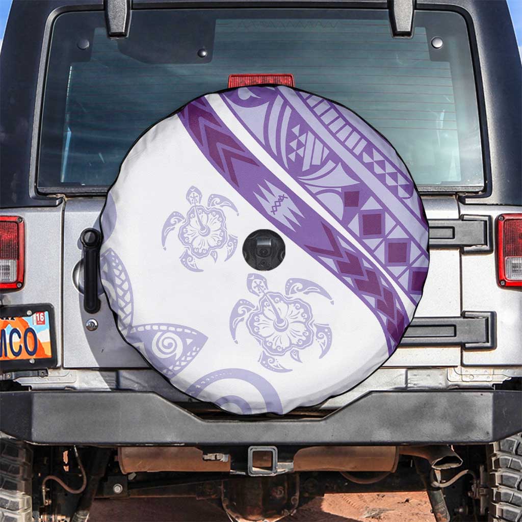 Purple Polynesian Tribal Turtle Floral Pattern Spare Tire Cover LT05 Purple - Polynesian Pride