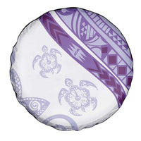 Purple Polynesian Tribal Turtle Floral Pattern Spare Tire Cover LT05 - Polynesian Pride