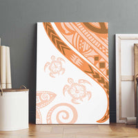 Orange Polynesian Tribal Turtle Floral Pattern Canvas Wall Art LT05 - Polynesian Pride