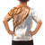 Orange Polynesian Tribal Turtle Floral Pattern Family Matching Long Sleeve Bodycon Dress and Hawaiian Shirt