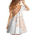 Orange Polynesian Tribal Turtle Floral Pattern Family Matching Mermaid Dress and Hawaiian Shirt