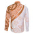 Orange Polynesian Tribal Turtle Floral Pattern Family Matching Tank Maxi Dress and Hawaiian Shirt