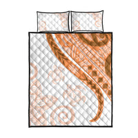 Orange Polynesian Tribal Turtle Floral Pattern Quilt Bed Set LT05 - Polynesian Pride