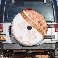 Orange Polynesian Tribal Turtle Floral Pattern Spare Tire Cover LT05 Orange - Polynesian Pride