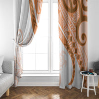 Orange Polynesian Tribal Turtle Floral Pattern Window Curtain LT05 - Polynesian Pride
