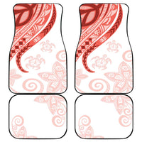 Coral Red Polynesian Tribal Turtle Floral Pattern Car Mats LT05 - Polynesian Pride