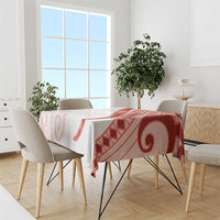 Coral Red Polynesian Tribal Turtle Floral Pattern Tablecloth LT05 - Polynesian Pride