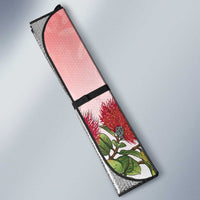 New Zealand Parrot Kaka Auto Sun Shade Maori Koru With Pohutukawa Flowers LT05 - Polynesian Pride