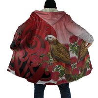 New Zealand Parrot Kaka Cloak Maori Koru With Pohutukawa Flowers LT05 - Polynesian Pride