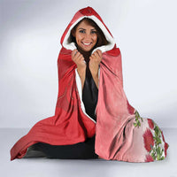 New Zealand Parrot Kaka Hooded Blanket Maori Koru With Pohutukawa Flowers LT05 - Polynesian Pride