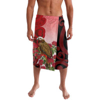 New Zealand Parrot Kaka Lavalava Maori Koru With Pohutukawa Flowers LT05 Red - Polynesian Pride