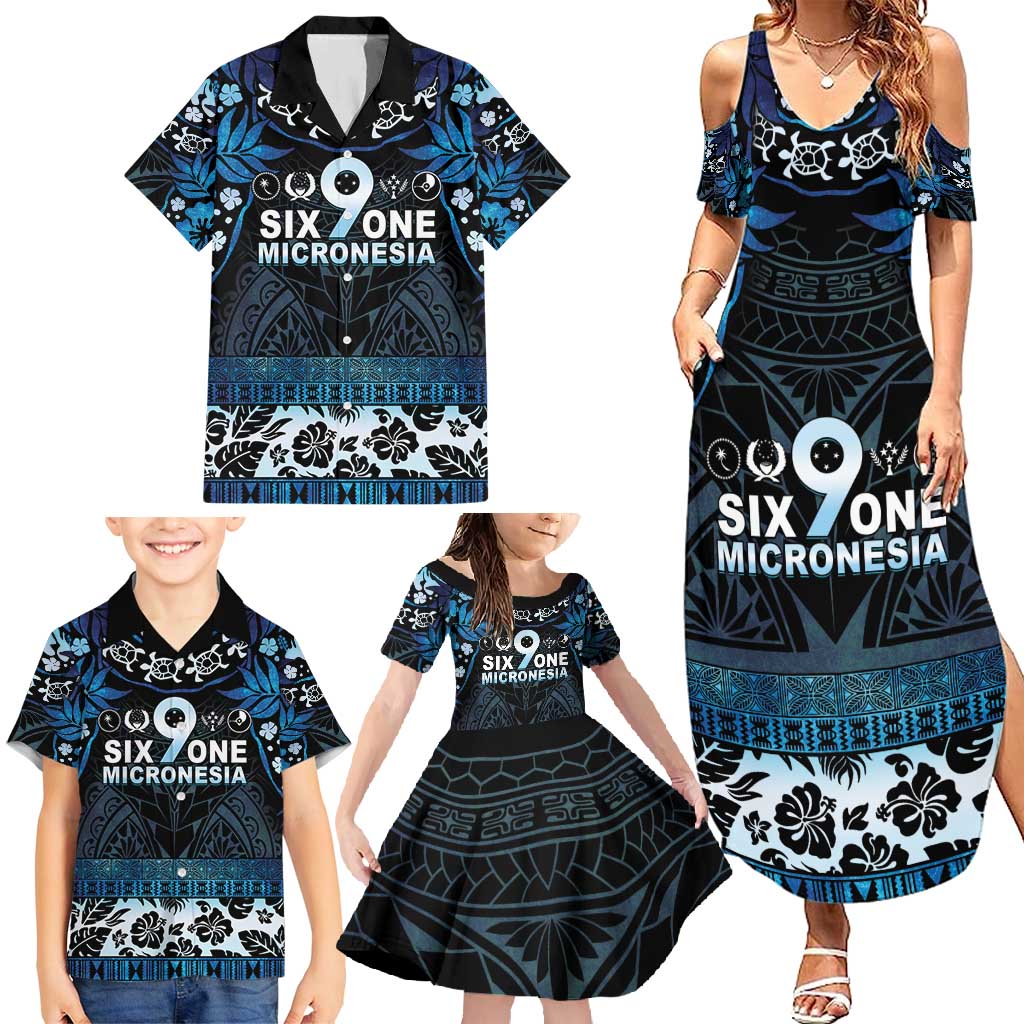 Micronesia FSM 691 Family Matching Summer Maxi Dress and Hawaiian Shirt Respect Culture