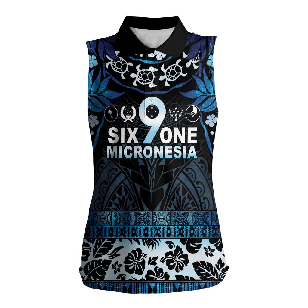 Micronesia FSM 691 Women Sleeveless Polo Shirt Respect Culture